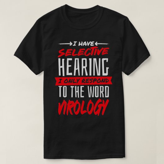 Viroloog VIROLOGIE en virussen T-shirt (Design voorkant)