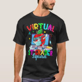 Virtual 1st Grade Squad Apple Mask Back To School  T-shirt (Voorkant)