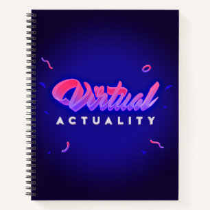 Virtual Actuality Vaporwave Retro 80s Style Notitieboek