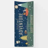 Virtual Adventure Boy Woodland Baby shower Banner (Verticaal)