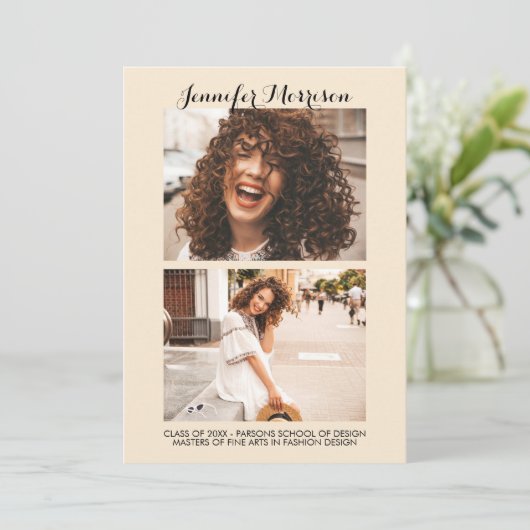 Virtual Afstuderen Golden Party Kaart (Staand voorkant)