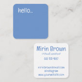 Virtual Assistant Blauw en Wit Contactkaartje (Voorkant / Achterkant)