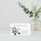 Virtual Assistant Kantoor Secretary Service Busine Visitekaartje (Staand voorkant)