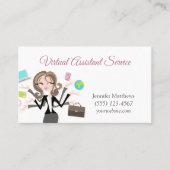 Virtual Assistant Kantoor Secretary Service Busine Visitekaartje (Voorkant)