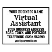 Virtual Assistant met naam, adres, enz. Rubberstempel (Afrduk)