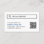 Virtual Assistant-Visitekaartjes met QR-code Visitekaartje (Voorkant)