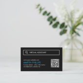 Virtual Assistant-Visitekaartjes met QR-code Visitekaartje (Staand voorkant)