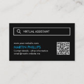 Virtual Assistant-Visitekaartjes met QR-code Visitekaartje (Voorkant)