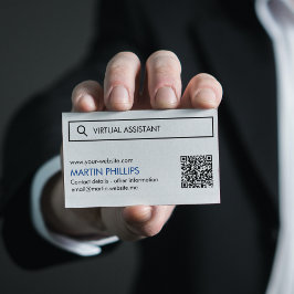 Virtual Assistant-Visitekaartjes met QR-code Visitekaartje