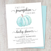 Virtual Baby Boy Shower Blue Pumpkin-uitnodiging