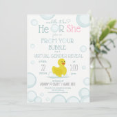 Virtual Baby Gender onthult Duck Waddle Kaart (Staand voorkant)