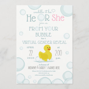 Virtual Baby Gender onthult Duck Waddle Kaart