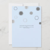 Virtual Baby shower BABY ITS COVID BUITENKANT blau Kaart (Achterkant)