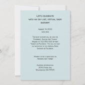 Virtual Baby shower Beer voor jongen of meisje Save The Date (Achterkant)