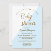 Virtual baby shower blue baby boy kaart (Voorkant)