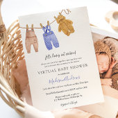 Virtual Baby shower Boy Kaart