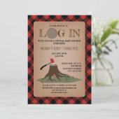 Virtual Baby shower by Mail Log in Lumberjack Kaart (Staand voorkant)