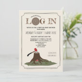 Virtual Baby shower by Mail Log in Tree Kaart (Staand voorkant)