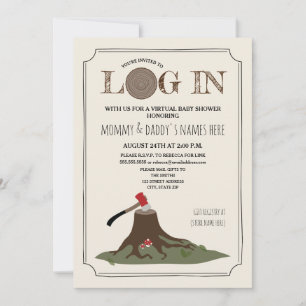 Virtual Baby shower by Mail Log in Tree Kaart