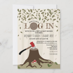 Virtual Baby shower by Mail Log in Woodland Kaart