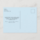 Virtual Baby shower by Mail Photo Blue Invitation Uitnodiging Briefkaart (Achterkant)