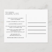 Virtual Baby shower Coral Floral Waterverf Uitnodiging Briefkaart (Achterkant)