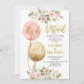 Virtual Baby shower girl Kaart (Voorkant)