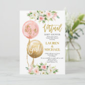 Virtual Baby shower girl Kaart (Staand voorkant)