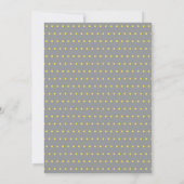 Virtual Baby shower Grey Yellow Cute Banner Modern Kaart (Achterkant)