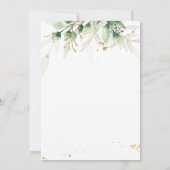 Virtual Baby shower Invitation Greenery Shower Kaart (Achterkant)