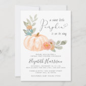 Virtual Baby shower Little Pumpkin-Waterverf Kaart (Voorkant)