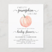 Virtual Baby shower Oranje Pumpkin-uitnodiging (Voorkant)