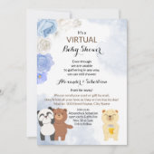 Virtual Baby shower Teddy Bears Kaart (Voorkant)