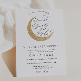 Virtual Baby shower Twinkle Star en Moon Kaart