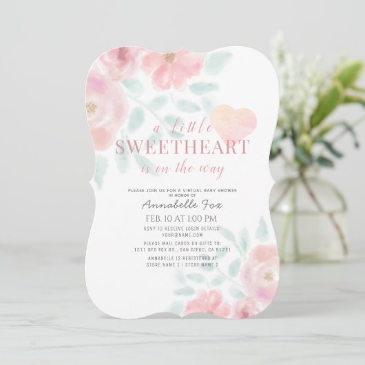 Virtual Baby shower van kleine liefdadigheid Kaart (Staand voorkant)