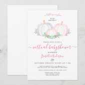 Virtual Baby shower van Little Pumpkin Girl Kaart (Voorkant / Achterkant)