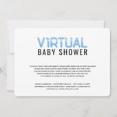 Virtual Baby shower voor Boy Blue White Invitation Kaart (Voorkant)