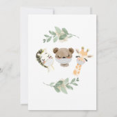 Virtual Baby shower Woodland Eucalyptus Green Kaart (Achterkant)