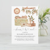 Virtual Boho Baby shower per Mail Invitation Kaart (Staand voorkant)