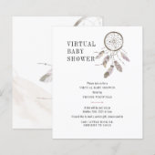Virtual Boho Dream Catcher Baby shower Uitnodiging (Voorkant / Achterkant)