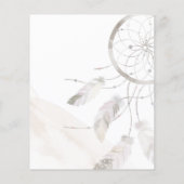 Virtual Boho Dream Catcher Baby shower Uitnodiging (Achterkant)