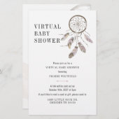 Virtual Boho Dream Catcher Baby shower Uitnodiging Briefpapier (Voorkant / Achterkant)
