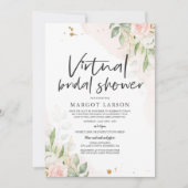 Virtual Bridal Shower Uitnodiging Groen & Goud (Voorkant)