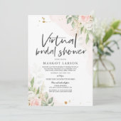 Virtual Bridal Shower Uitnodiging Groen & Goud (Staand voorkant)