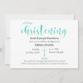 Virtual Christening / Baptism new Baby Invitation Feestdagenkaart (Voorkant)