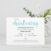 Virtual Christening / Baptism new Baby Invitation Feestdagenkaart (Staand voorkant)