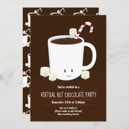Virtual Christmas Party Hot Chocolate Brown Kaart
