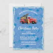 Virtual Christmas Party  Red Truck w / Dogs Kaart (Achterkant)