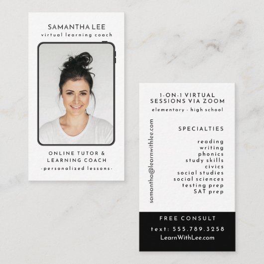 Virtual Coach-docent Visitekaartje (Voorkant / Achterkant)