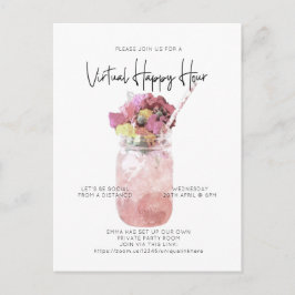 Virtual Cocktail Party Social Distance Happy Hour Briefkaart